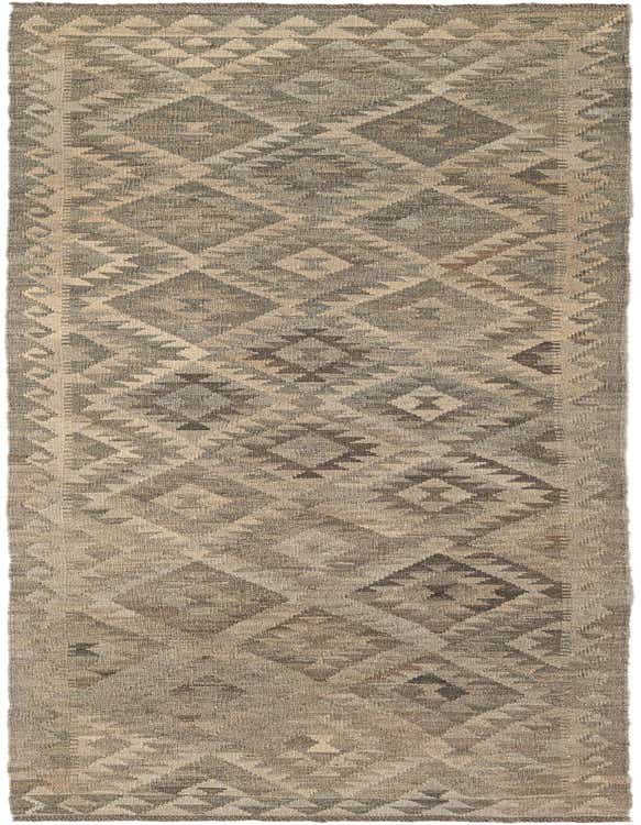 2' 10 x 9' 10 Hand Woven Kilim Maymana Wool Runner Rug