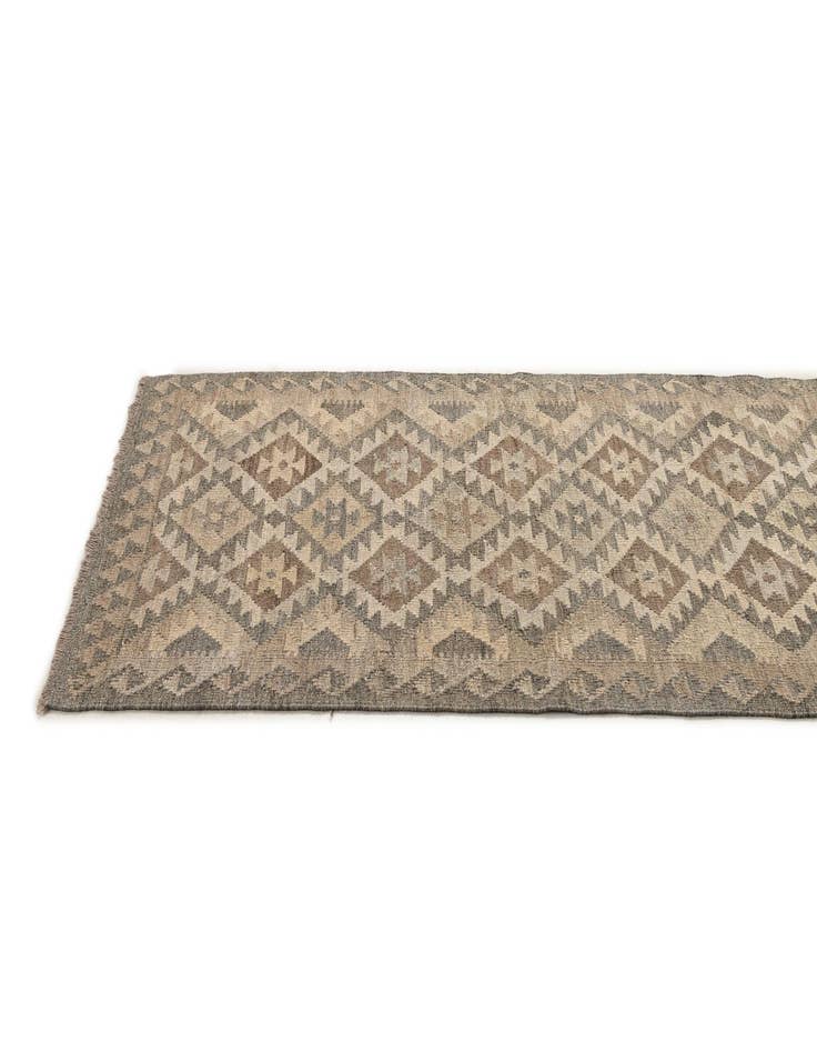 Detail image of 2' 9 x 9' 10  Hand Woven Kilim Maymana Wool Runner Rug