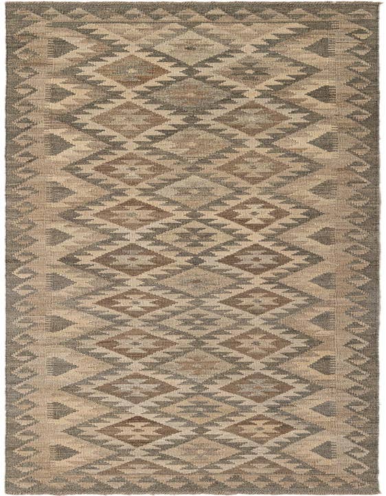 Detail image of 2' 9 x 9' 10 Hand Woven Kilim Maymana Wool Runner Rug