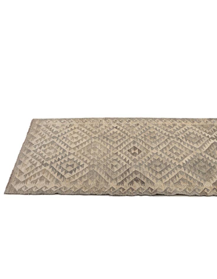 Detail image of 2' 9 x 10' 6 Hand Woven Kilim Maymana Wool Runner Rug