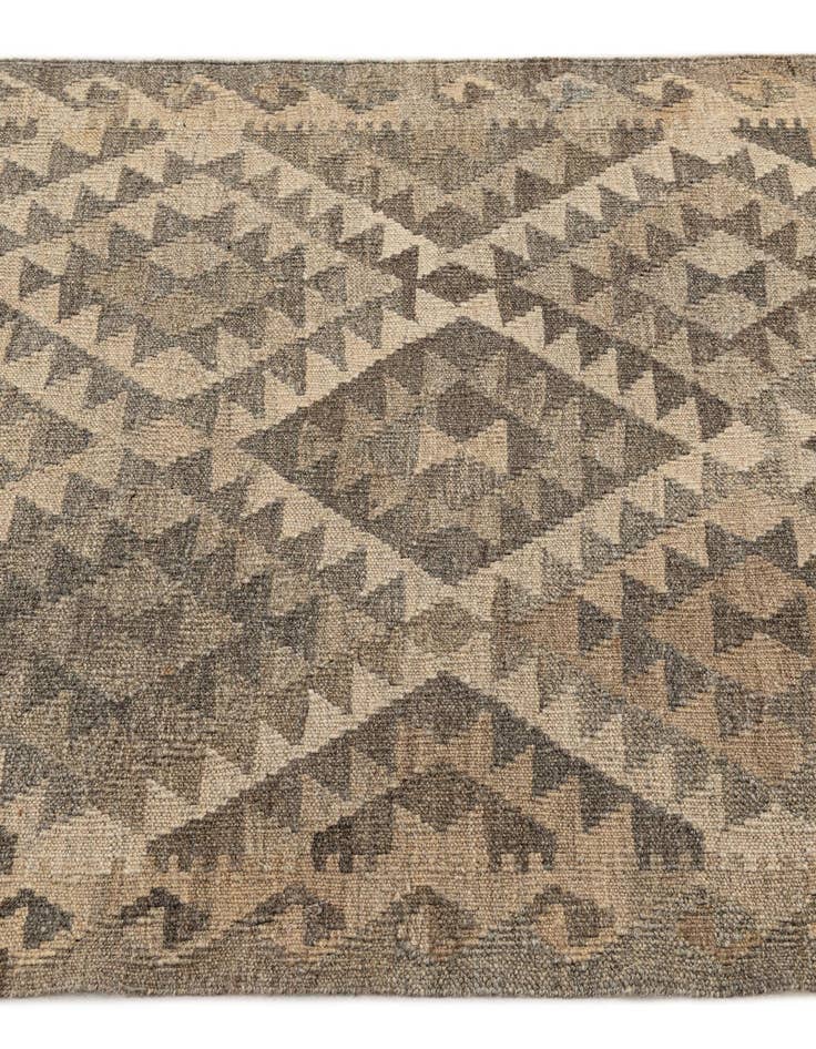 Detail image of 2' 9 x 10' 6 Hand Woven Kilim Maymana Wool Runner Rug