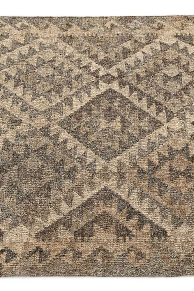 2' 9 x 10' 6 Hand Woven Kilim Maymana Wool Runner Rug