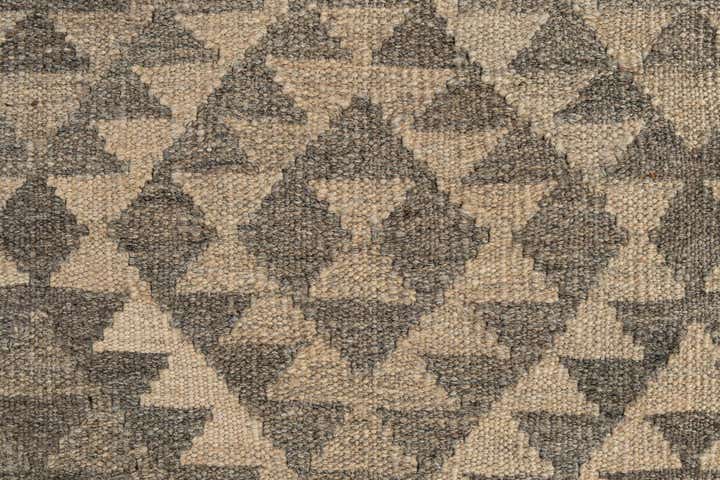 2' 9 x 10' 6 Hand Woven Kilim Maymana Wool Runner Rug
