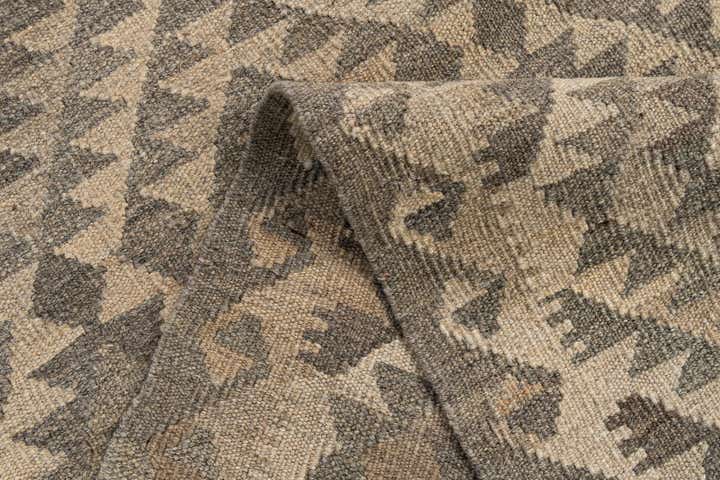 2' 9 x 10' 6 Hand Woven Kilim Maymana Wool Runner Rug