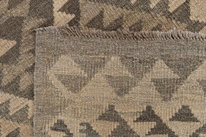 2' 9 x 10' 6 Hand Woven Kilim Maymana Wool Runner Rug