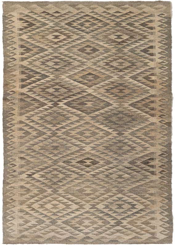 2' 9 x 10' 6 Hand Woven Kilim Maymana Wool Runner Rug