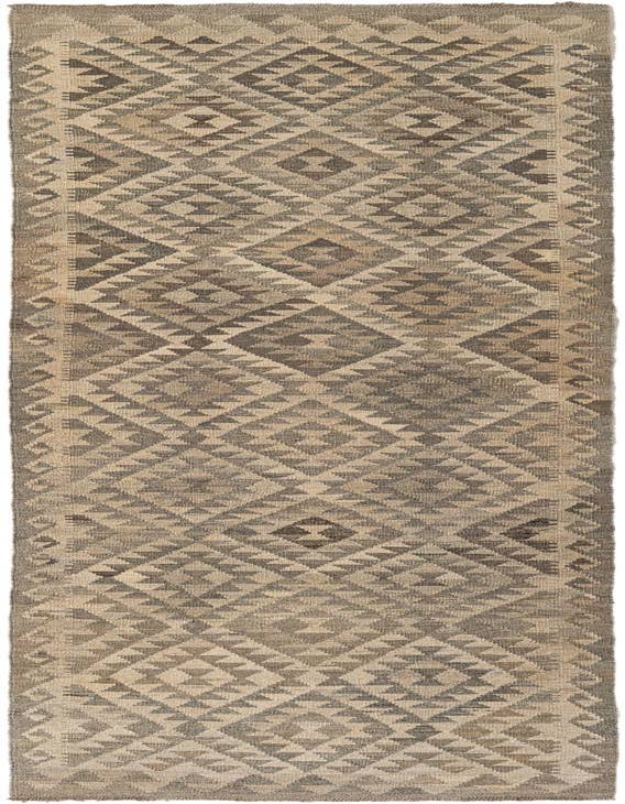 Detail image of 2' 9 x 10' 6 Hand Woven Kilim Maymana Wool Runner Rug