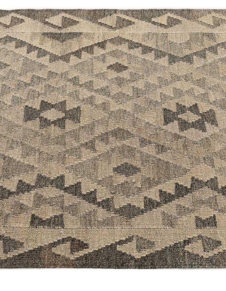 Detail image of 2' 9 x 9' 11 Hand Woven Kilim Maymana Wool Runner Rug