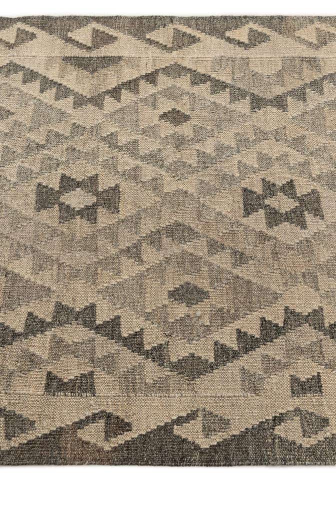 2' 9 x 9' 11 Hand Woven Kilim Maymana Wool Runner Rug