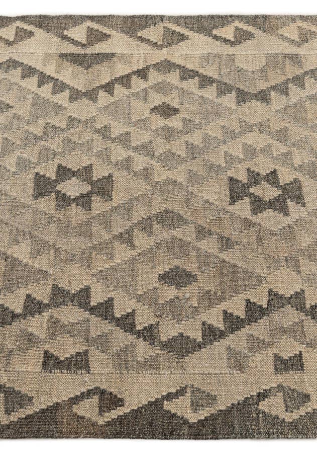 Detail image of 2' 9 x 9' 11 Hand Woven Kilim Maymana Wool Runner Rug