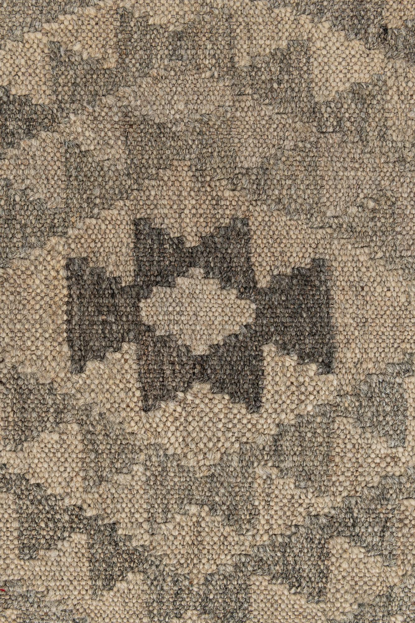 2' 9 x 9' 11 Hand Woven Kilim Maymana Wool Runner Rug