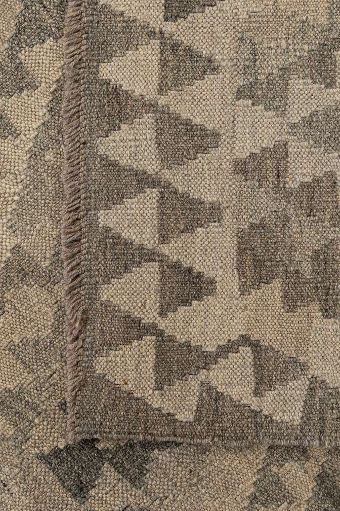 2' 9 x 9' 11 Hand Woven Kilim Maymana Wool Runner Rug
