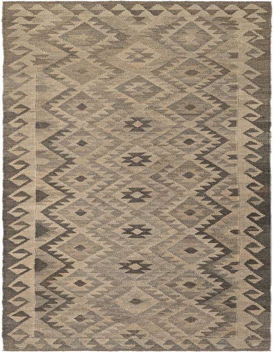 2' 9 x 9' 11 Hand Woven Kilim Maymana Wool Runner Rug