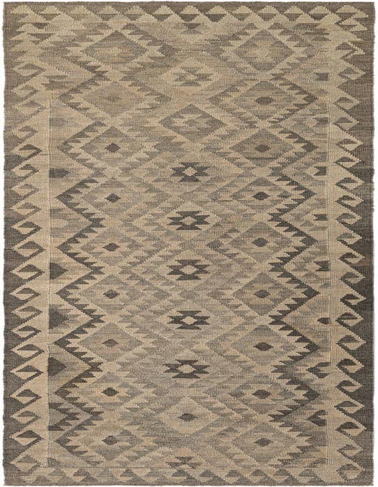 Detail image of 2' 9 x 9' 11 Hand Woven Kilim Maymana Wool Runner Rug