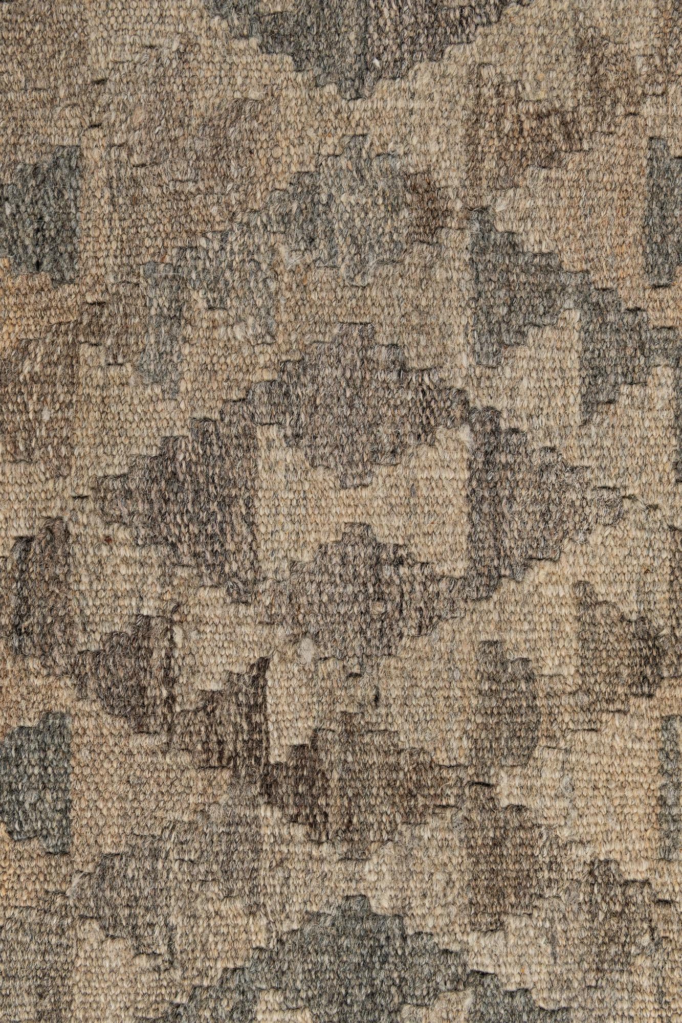 2' 8 x 10' Hand Woven Kilim Maymana Wool Runner Rug