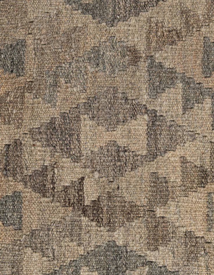 Detail image of 2' 8 x 10'  Hand Woven Kilim Maymana Wool Runner Rug