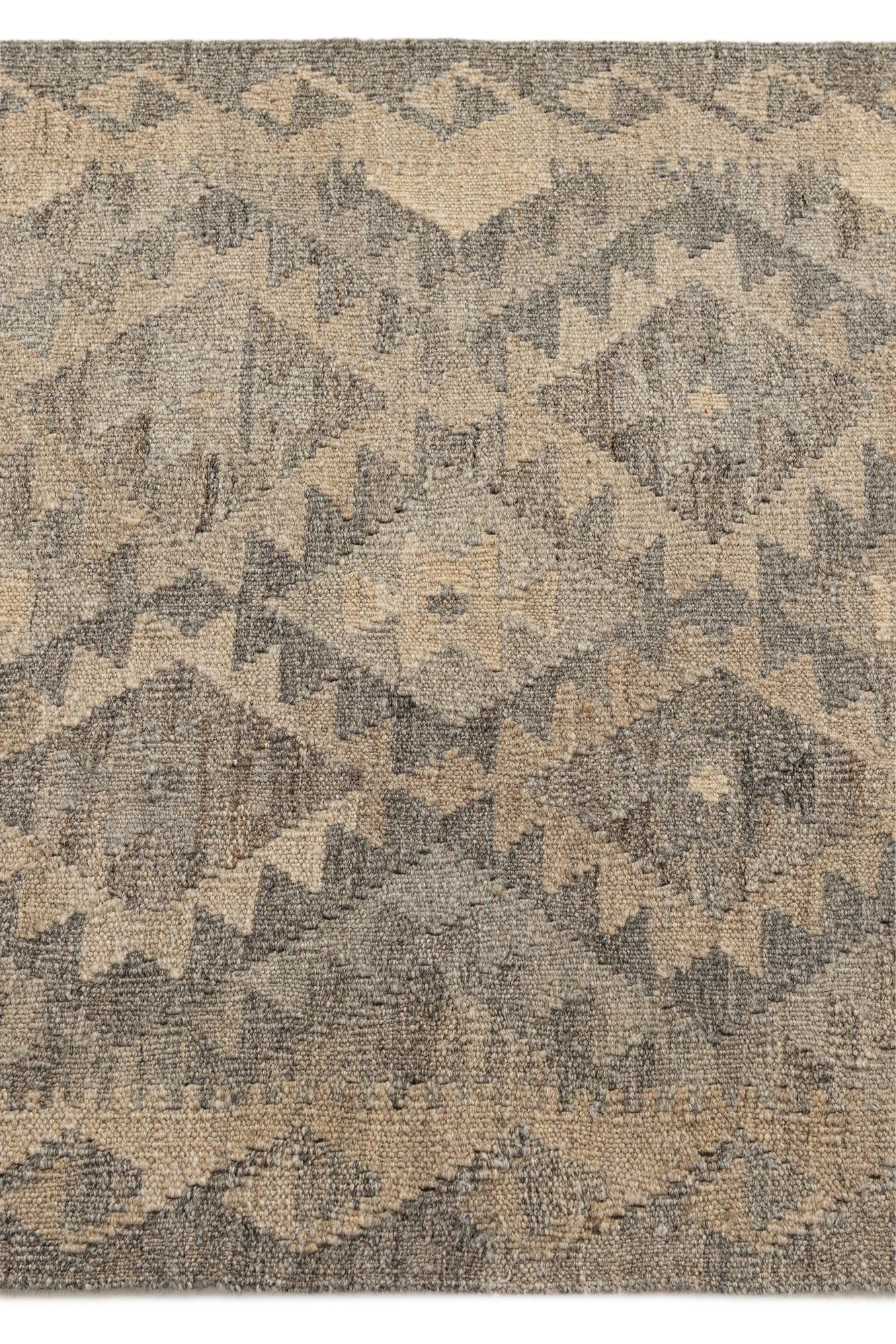 2' 7 x 9' 10 Hand Woven Kilim Maymana Wool Runner Rug