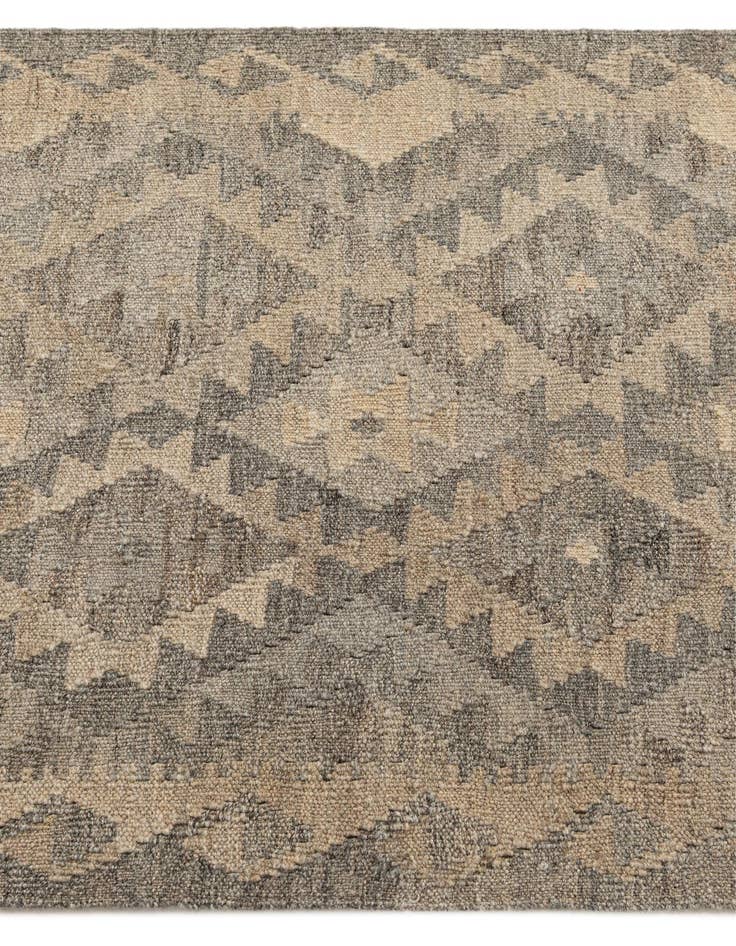 Detail image of 2' 7 x 9' 10  Hand Woven Kilim Maymana Wool Runner Rug