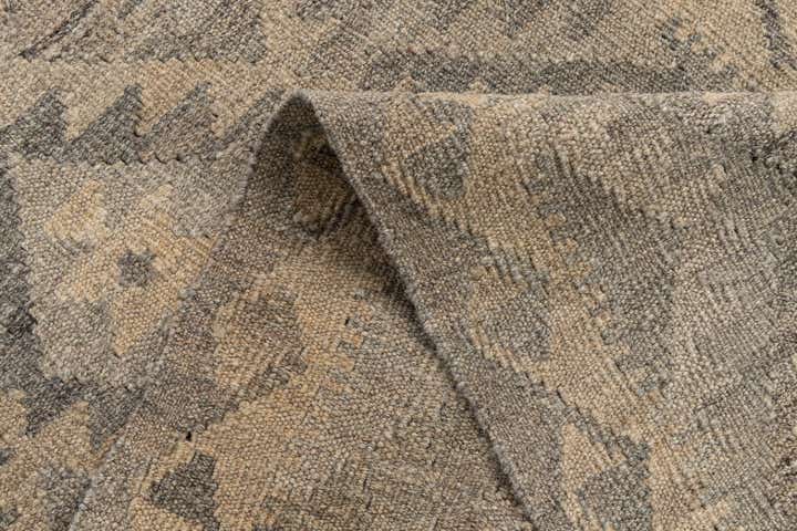 2' 7 x 9' 10 Hand Woven Kilim Maymana Wool Runner Rug