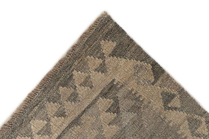 2' 7 x 9' 10 Hand Woven Kilim Maymana Wool Runner Rug