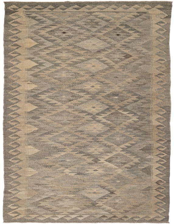 Detail image of 2' 7 x 9' 10 Hand Woven Kilim Maymana Wool Runner Rug
