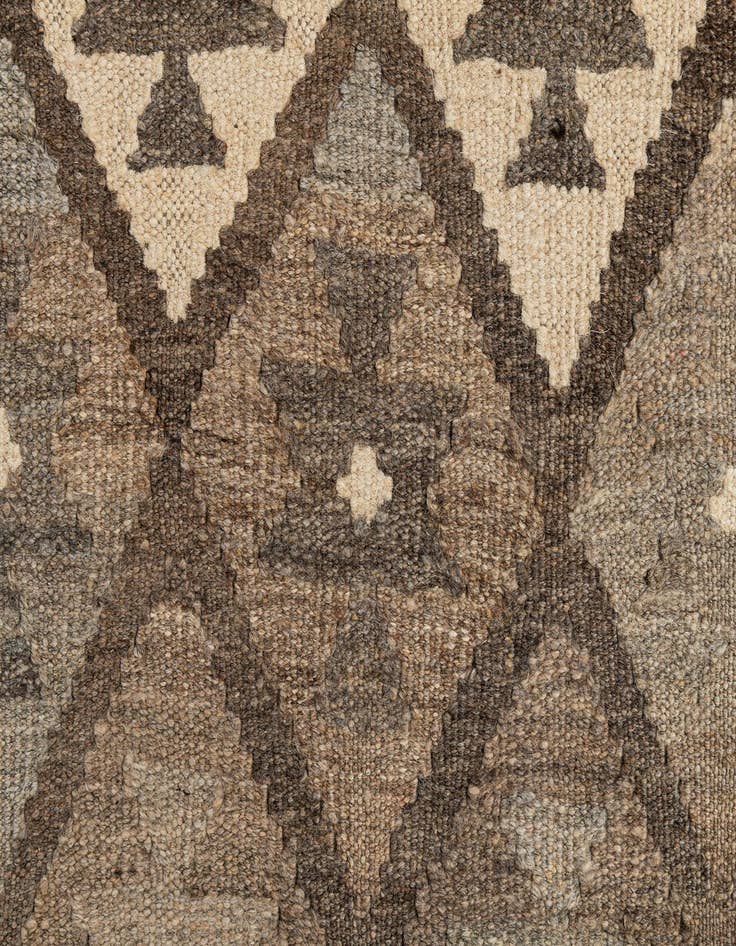 Detail image of 2' 9 x 9' 10  Hand Woven Kilim Maymana Wool Runner Rug