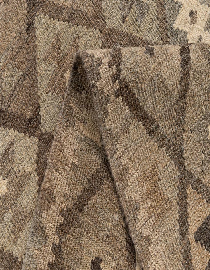 Detail image of 2' 9 x 9' 10  Hand Woven Kilim Maymana Wool Runner Rug