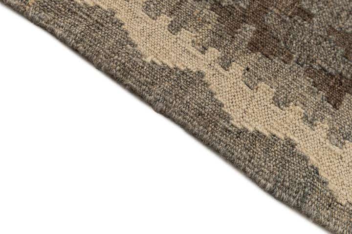 3' 1 x 9' 7 Hand Woven Kilim Maymana Wool Runner Rug