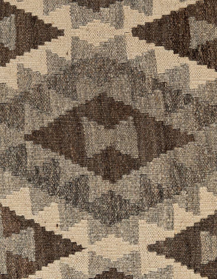 Detail image of 3' 1 x 9' 7  Hand Woven Kilim Maymana Wool Runner Rug
