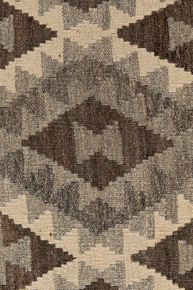 3' 1 x 9' 7 Hand Woven Kilim Maymana Wool Runner Rug