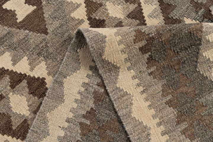 3' 1 x 9' 7 Hand Woven Kilim Maymana Wool Runner Rug