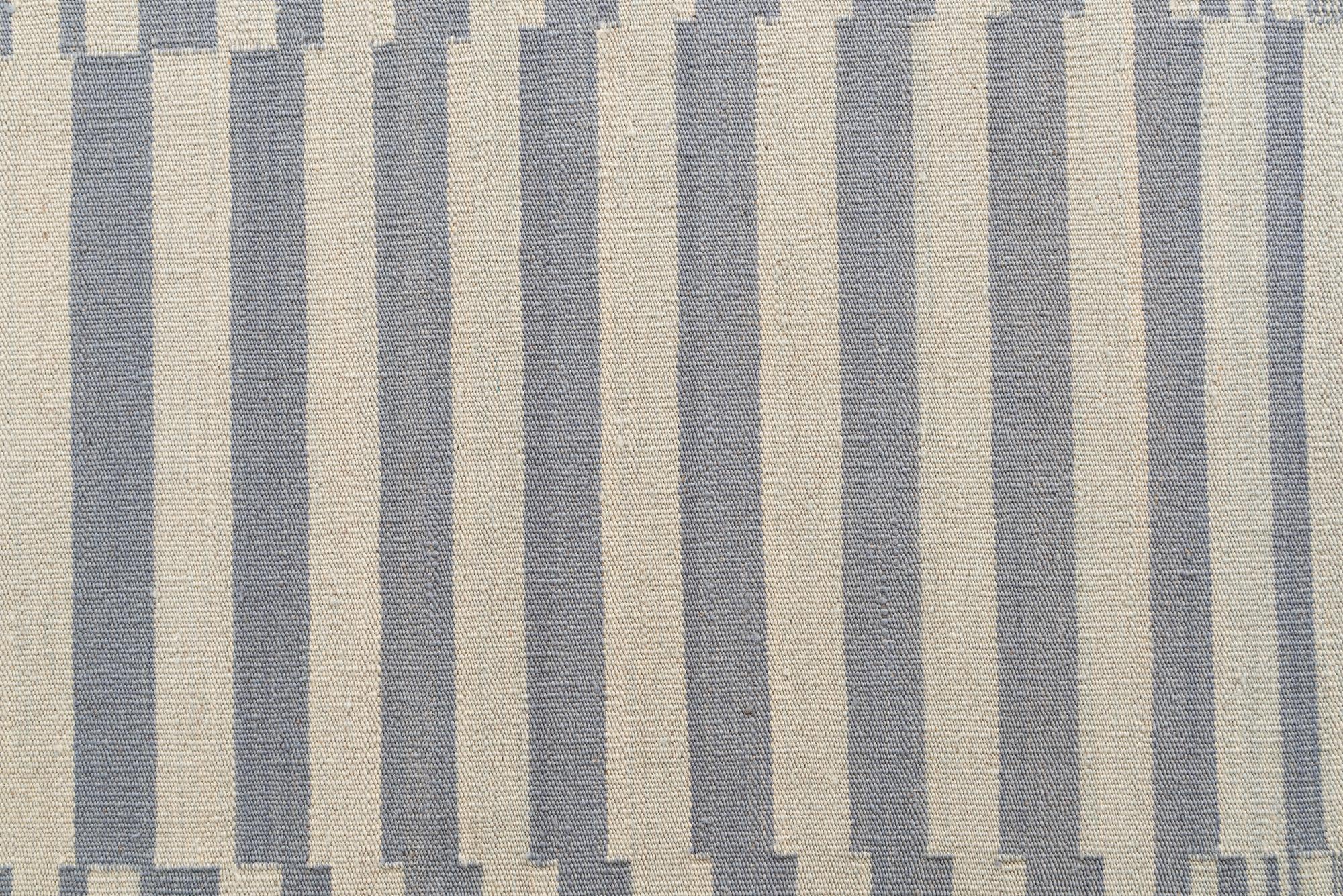 2' 8 x 7' 10 Hand Woven Kilim Modern Wool Runner Rug