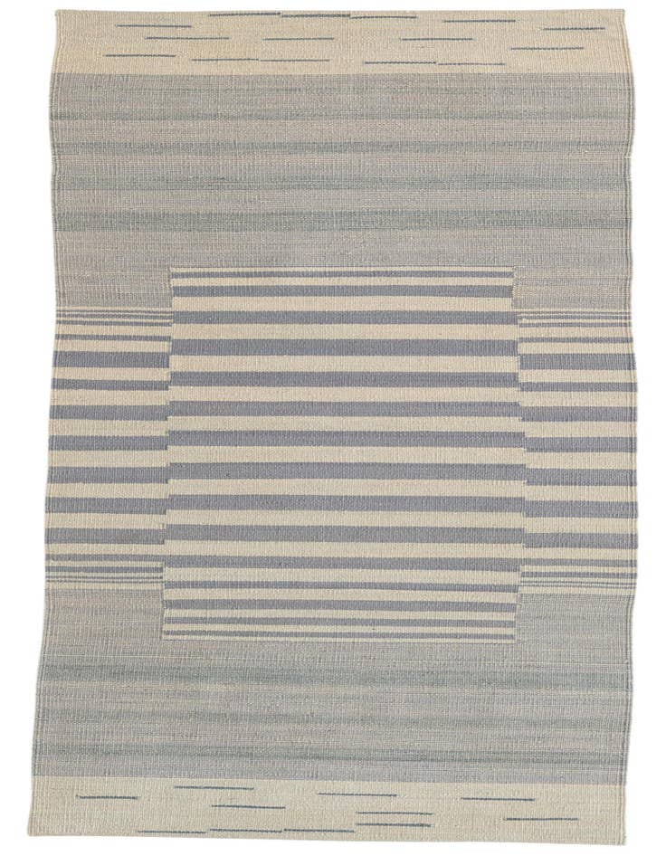 Detail image of 2' 8 x 7' 10 Hand Woven Kilim Modern Wool Runner Rug