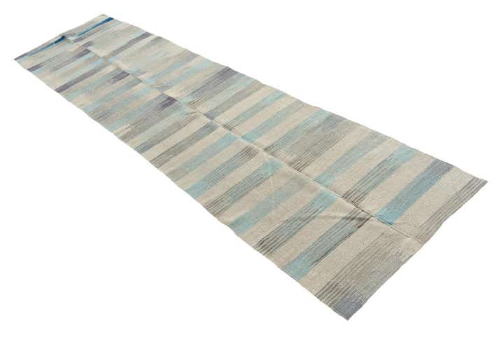 2' 4 x 9' 7 Hand Woven Kilim Modern Wool Runner Rug