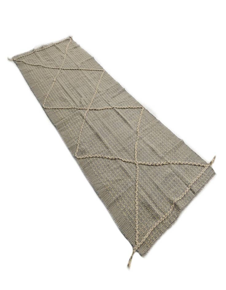 Detail image of 3' 5 x 10'  Hand Woven Kilim Modern Wool Runner Rug