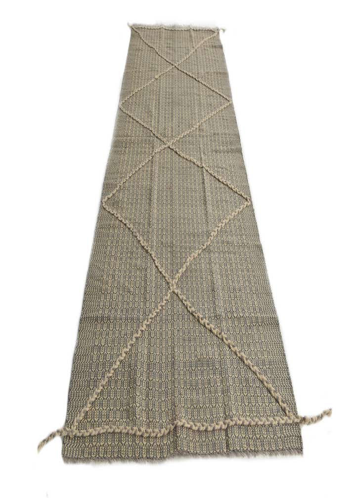 3' 5 x 10' Hand Woven Kilim Modern Wool Runner Rug