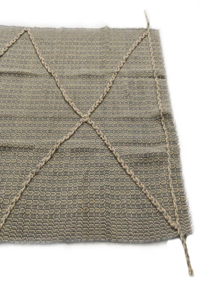 Detail image of 3' 5 x 10'  Hand Woven Kilim Modern Wool Runner Rug