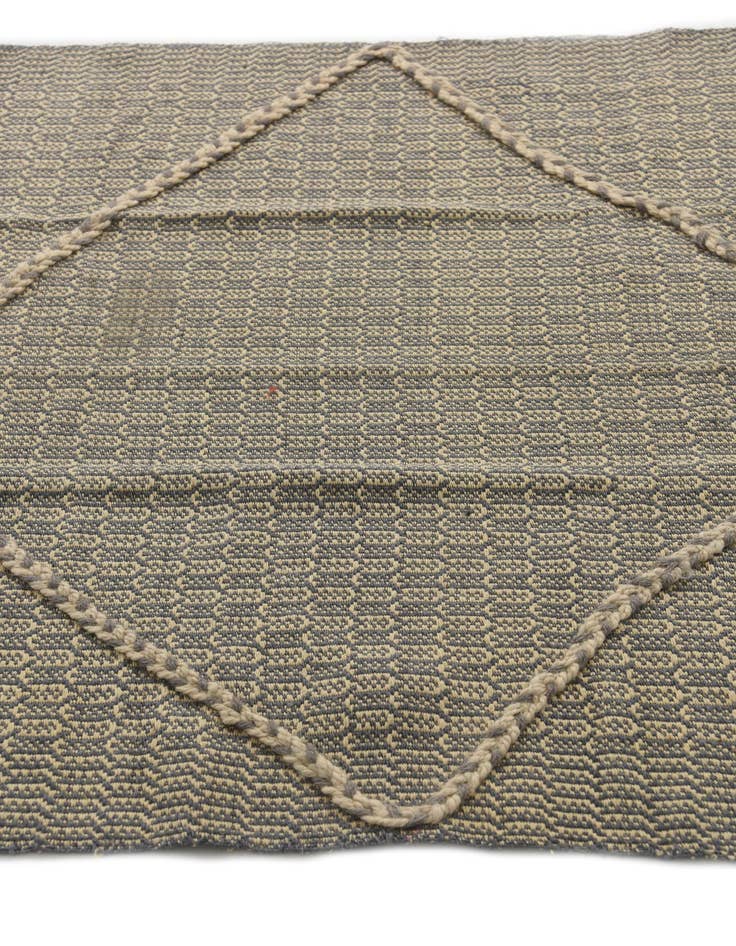 Detail image of 3' 5 x 10'  Hand Woven Kilim Modern Wool Runner Rug