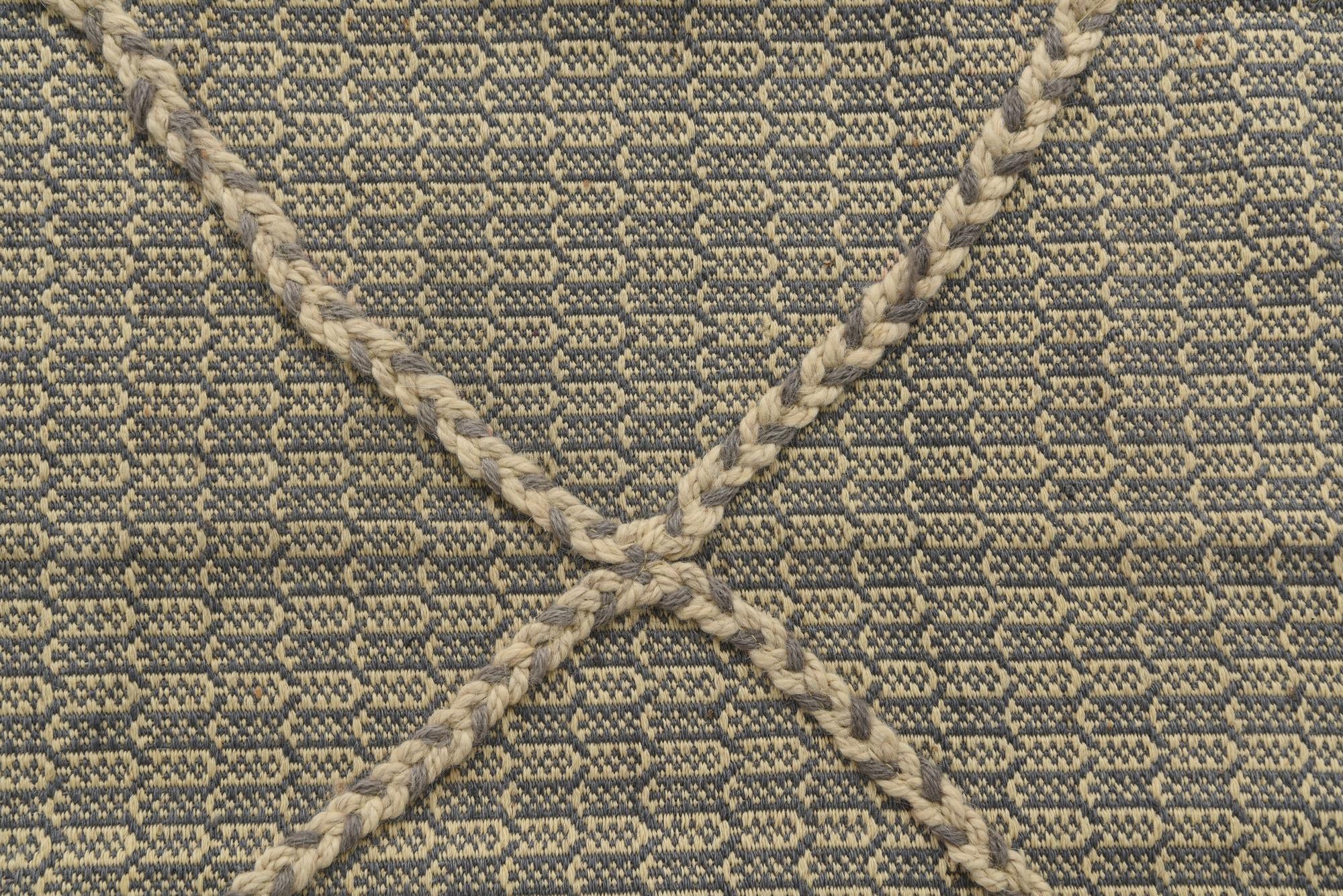 3' 5 x 10' Hand Woven Kilim Modern Wool Runner Rug