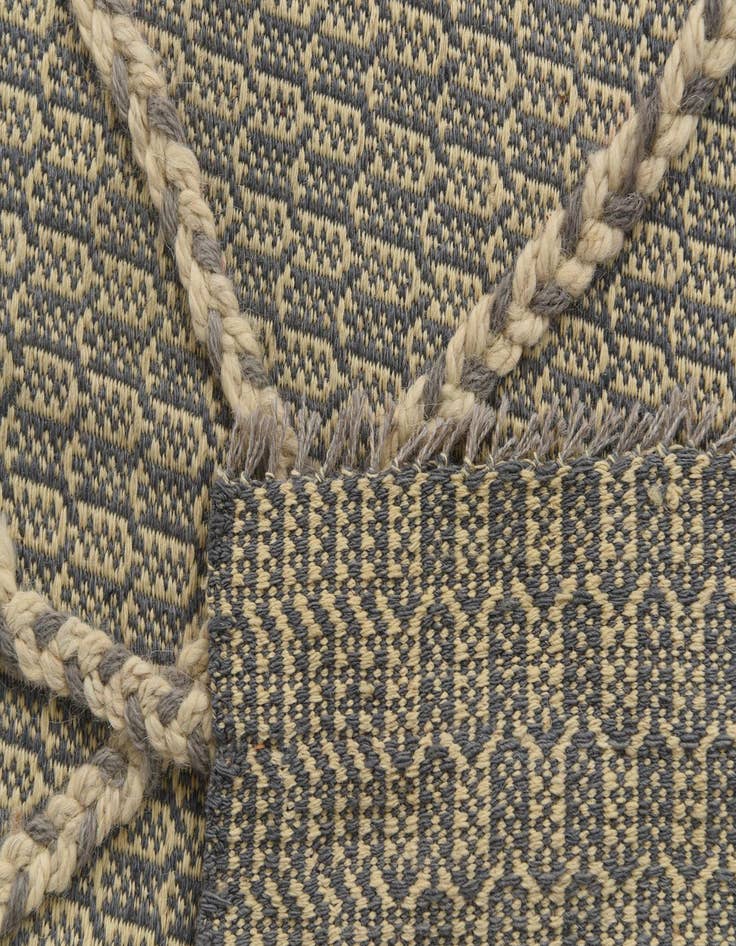 Detail image of 3' 5 x 10'  Hand Woven Kilim Modern Wool Runner Rug