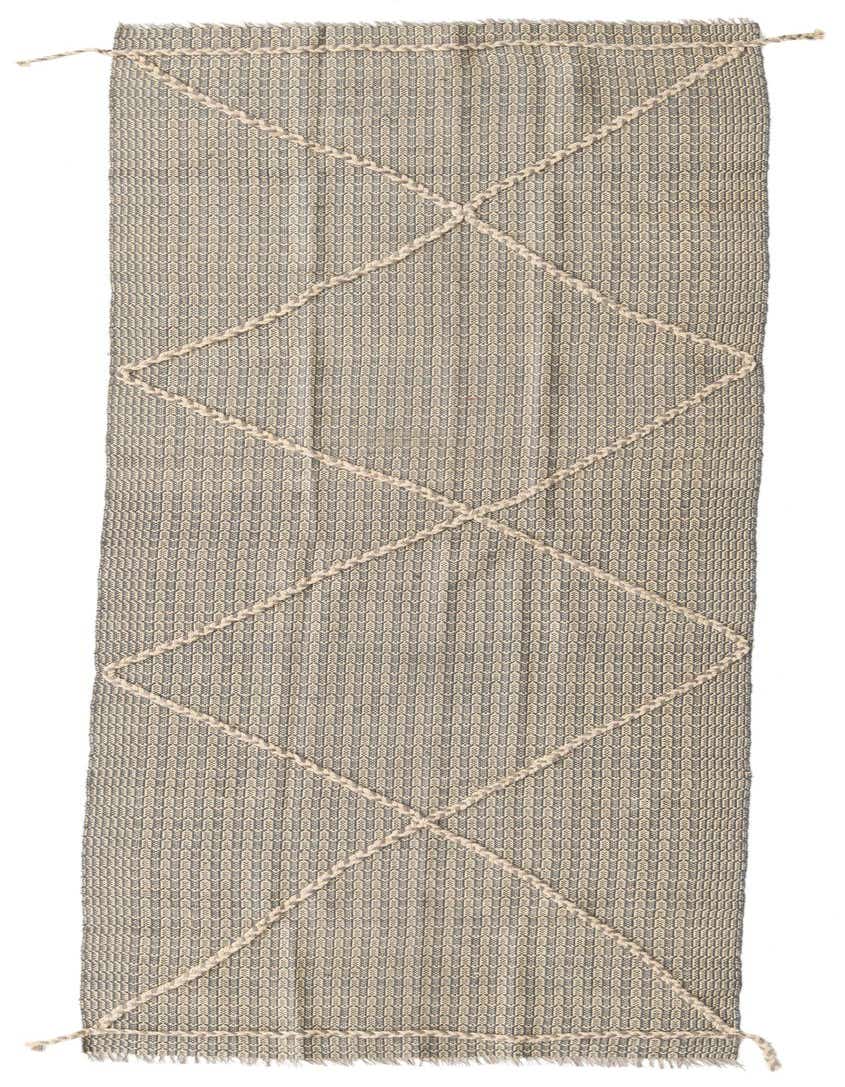 3' 5 x 10' Hand Woven Kilim Modern Wool Runner Rug