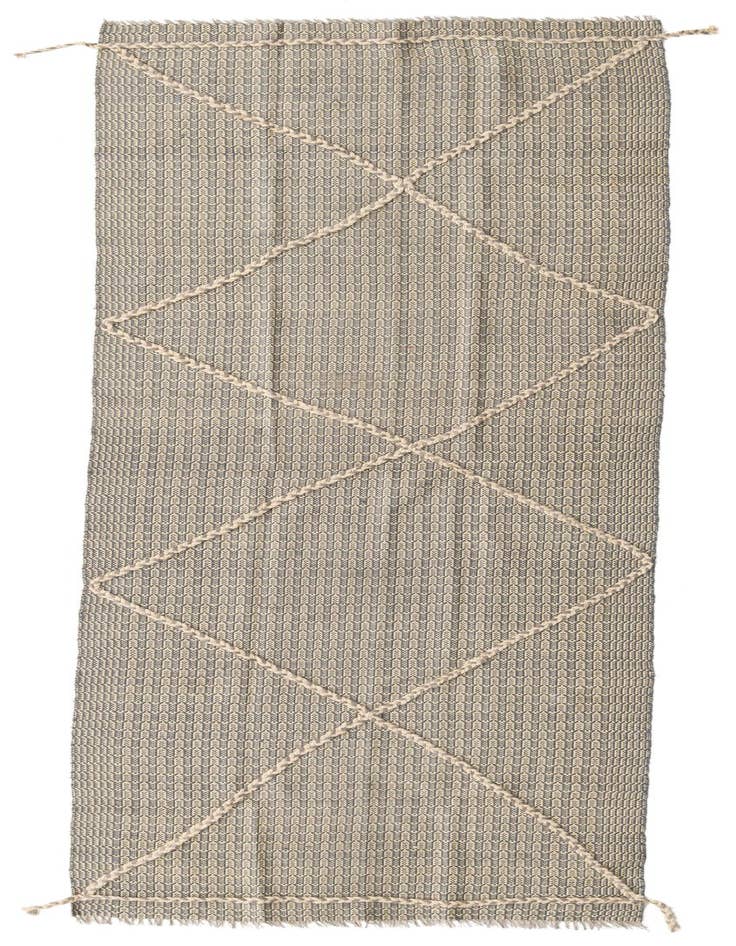 Detail image of 3' 5 x 10' Hand Woven Kilim Modern Wool Runner Rug