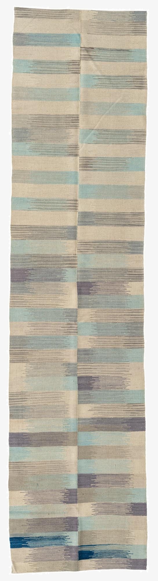 2' 4 x 9' 7  Hand Woven Kilim Modern Wool Runner Rug