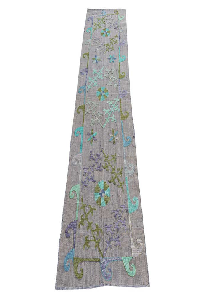 2' 2 x 7' 9 Hand Woven Kilim Suzani Wool Runner Rug