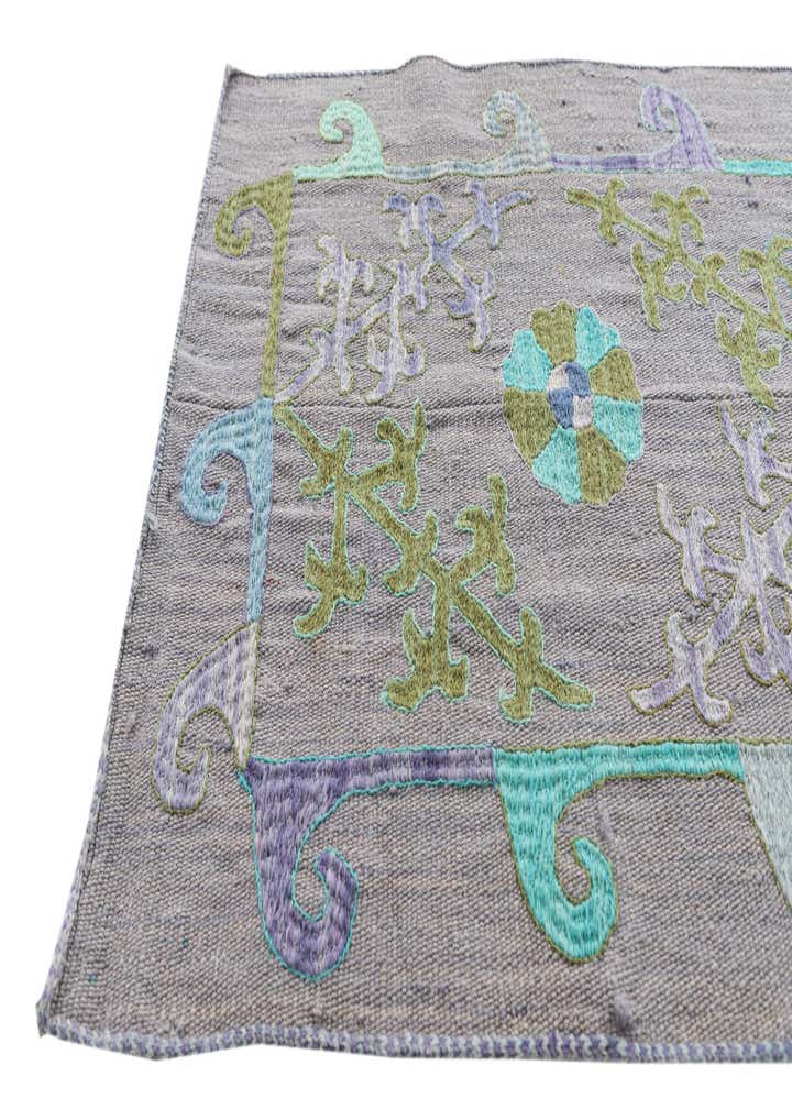 2' 2 x 7' 9 Hand Woven Kilim Suzani Wool Runner Rug