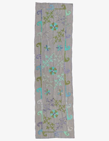 2' 2 x 7' 9 Hand Woven Kilim Suzani Wool Runner Rug