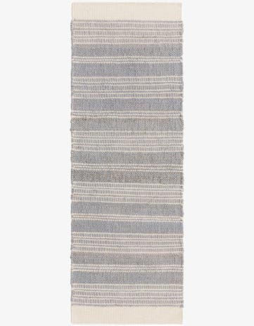 Gray Hand Woven Lariat Runner Rug