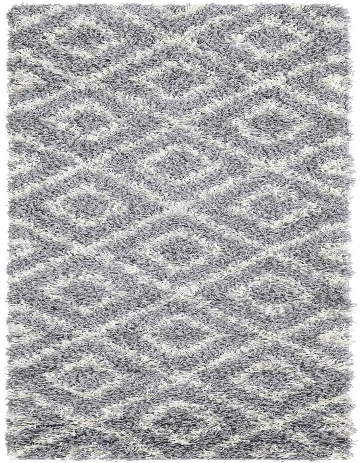 Detail image of 2' x 6' Lattice Shag Runner Rug