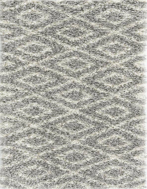 Detail image of 2' x 7' Lattice Shag Runner Rug
