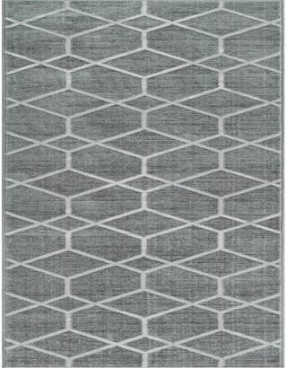 Detail image of 2' 7 x 16' 5 Lattice Trellis Runner Rug